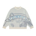 Helen langærmet sweater med rund hals og unikt design