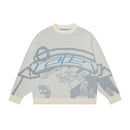 Helen langærmet sweater med rund hals og unikt design