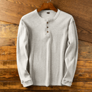 Mason – Let langærmet T-shirt med henley-krave