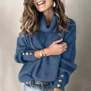 Dame langærmet turtleneck sweater