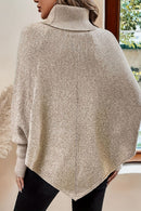 Viola hyggelig poncho-trøje med rullekrave og elegante