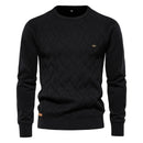 Luca sweater med rund hals og tekstureret design