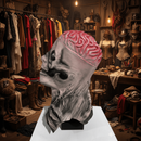 Realistisk Skeletmaske med Hat til Halloween