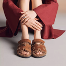 Dame Runde Tåsandaler med Slip-On Design