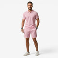 Herre 2-delt Polo Shirt og Drawstring Shorts Sæt