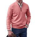 Adam - Stilfuld Langærmet Sweater Med Halv Lynlås