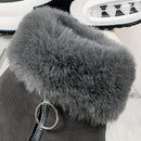 Lina - Behagelige, skridsikre, pelsforede støvler med lynlås i siden