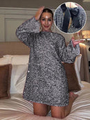 Greta - Elegant midikjole med glimmer og glans