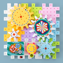 BuildMotion - Byggesæt med tandhjul Sammenlåsende klodser med motoriserede tandhjul til dynamisk leg