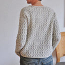 Sophia - Sweater med rund hals, lange ærmer og flatterende