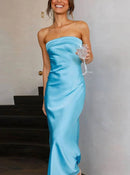 Lila - Off sDame off-shoulder maxikjole med flagrende