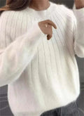 Katherine - Elegant Løs Pasform Langærmet Sweater