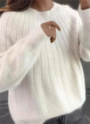 Katherine - Elegant Løs Pasform Langærmet Sweater