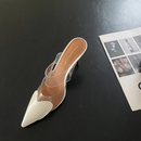 Dame spidse tå gennemsigtige slippers