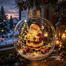 Snowmerry - Oplyst juleornament med miniature vinterscene