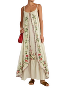 Miriam - Dame maxikjole med blomsterprint &
