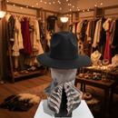 Realistisk Skeletmaske med Hat til Halloween