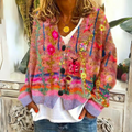 Marquita - Stilfuld cardigan med V-hals, knaplukning og