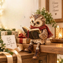 Owlread - Uglefigur med Bog til Indretningsdekoration