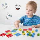 PuzzleCraft - Træ byggeklodser spil med udtrykskort