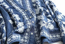 BlossomCharm - Boho broderet denimjakke til kvinder