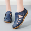 Dame slip-on sandaler med Velcro-strop