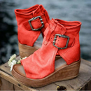 Dame plateausandaler med peep toe