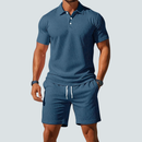 Mænds 2-dels Polo T-shirt og Shorts Sæt