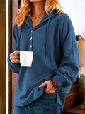 ClassicCharm - Langærmet vintage sweatshirt med knapper