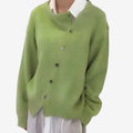 Dame Oversized Cardigan med Knapper