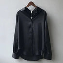 Dame Bluse med Frontknapper og Lange Ærmer
