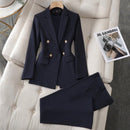 2-delt sæt med blazer og slim fit bukser