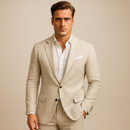 Herre Slim Fit Blazer med Knaplukning