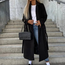 Dame Trenchcoat med Bælte og Frontknapper