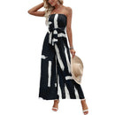 Tabea - Stropløs off-shoulder jumpsuit med brede ben og