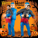 Oppustelig Halloween Kirurg Kostume med Spøgelse