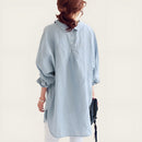 Elegant oversized skjorte fra Zariah med lange ærmer og