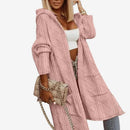Dame Kabelstrik Hooded Cardigan