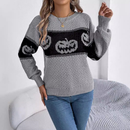 Dame sweater med græskar-design til Halloween