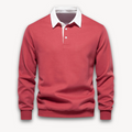 Jaxon - Langærmet poloshirt med polokrave med knaplukning
