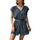 Renate - Ærmeløst jumpsuit med V-hals og leopardprint