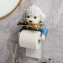 Rollover - Toiletpapirholder med hundedesign & hylde