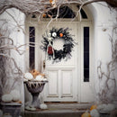 Halloween Wreath with Skeleton and Pumpkin Decor