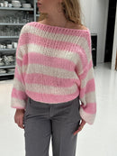 Lily - Overdimensioneret stribet sweater med rund hals og