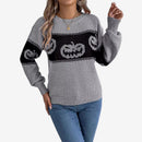 Dame sweater med græskar-design til Halloween