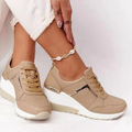 Sophia - Kilehælssneakers med skjult hæl og perforeret