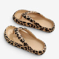 Dame slippers med leopardmønster