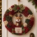 Yulestitch - 3D Julekrans DIY Kit i Stof