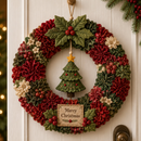 Yulestitch - 3D Julekrans DIY Kit i Stof