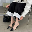 Dame spidse tå gennemsigtige slippers